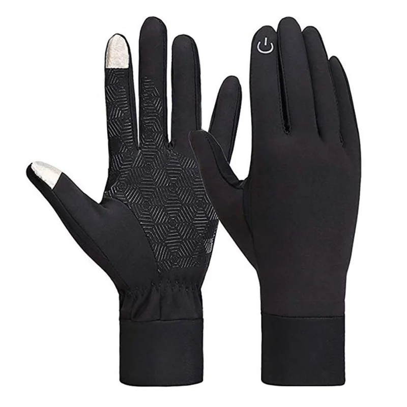 Зимние перчатки Профессиональный Сенсорный экран Светоотражающие утолщаются теплые перчатки Спорт Бег велосипедные перчатки для Для
