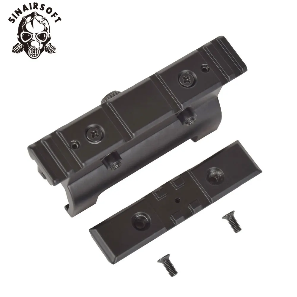 SINAIRSOFT алюминиевый сплав Riser Scope Mount Base Raiser Picatinny Weaverer Rail 20 мм Для Marui MP5 Охотничьи аксессуары черный