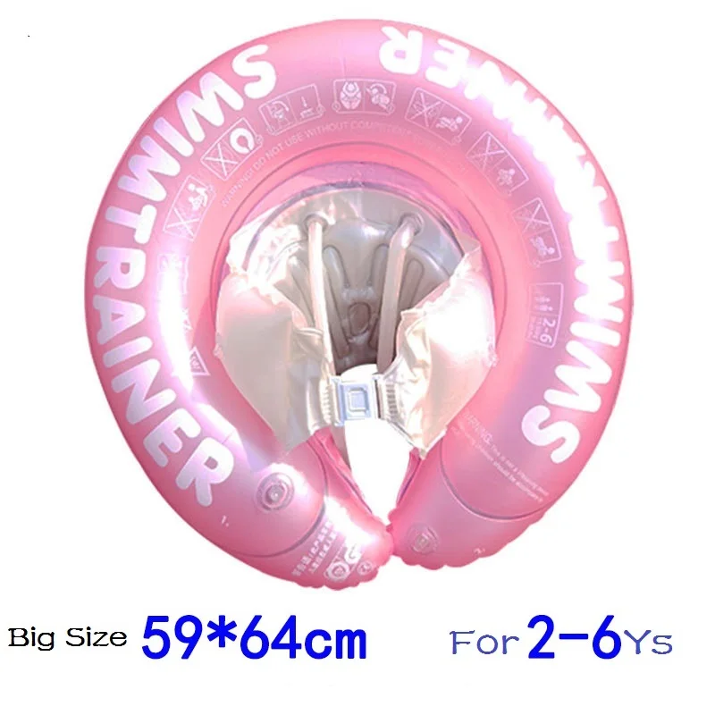 Твердые Детские плавающие кольца для плавания, детские надувные поплавки для подмышек, Детские плавающие игрушки для бассейна для ванны и бассейна, тренировочный тренажер для плавания - Цвет: Pink L