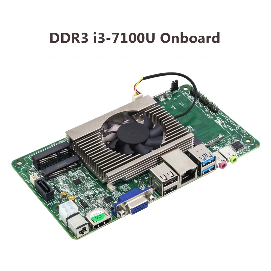 

Onboard CPU Motherboard ITX Intel Core i3 7100U 2.40GHz Motherboard Mini DDR3L mSATA SATA Mini PCI-e Mainboard Desktop