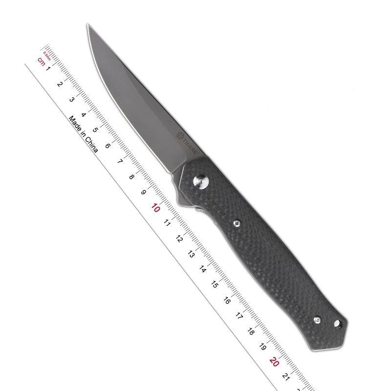 Складной нож TIGEND Plus Kwaiken D2 из стали с рукояткой углеродного волокна тактический