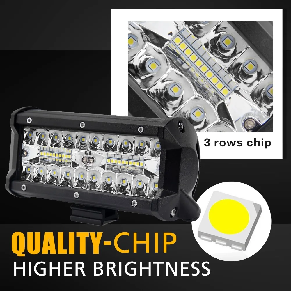 4 inch 60W Work Light Spot Light Truck Driving barra led 4x4 off road for  Boat Tractor SUV ATV 12V 24V luces led para vehiculos - AliExpress