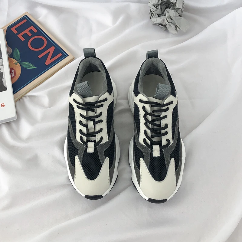 

Summer Ladies Platform sneakers women trainers Casual Breathable Mesh Trendy sneakers Female Student dad Shoes 2019
