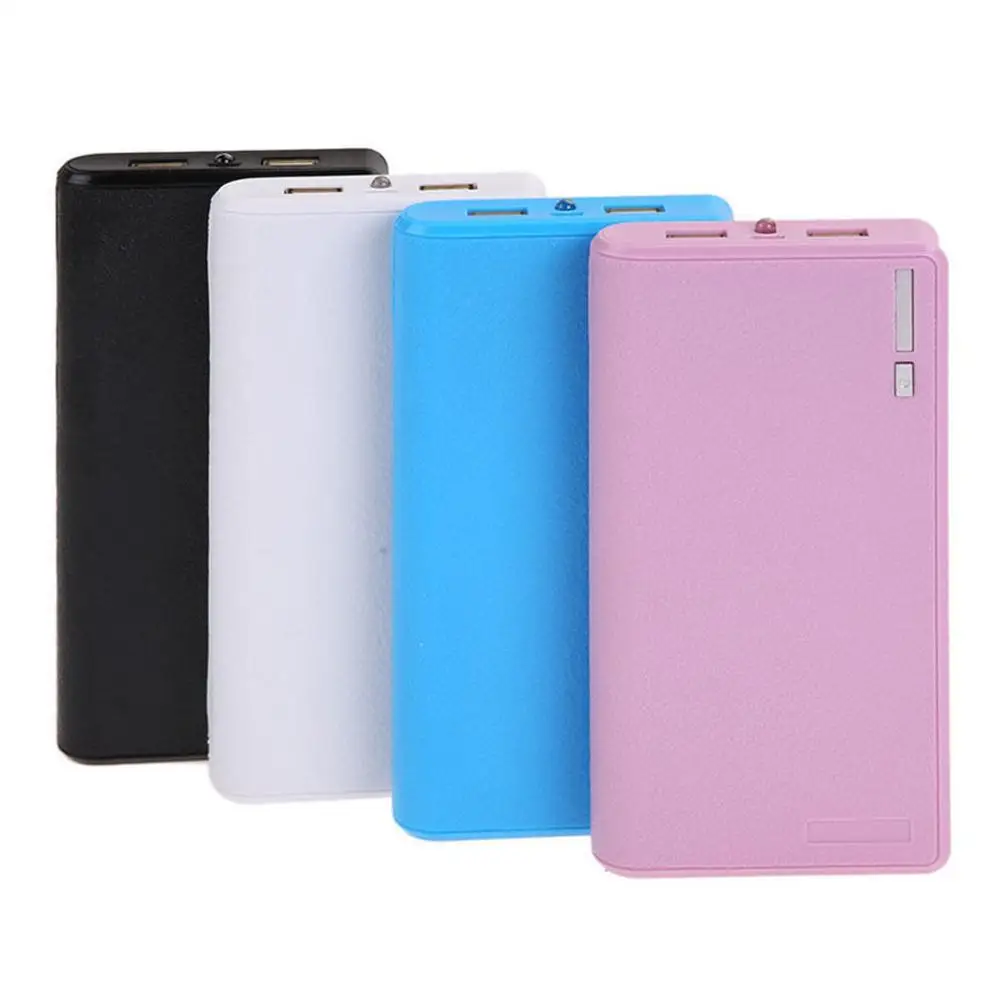 

2017 New Multi-color 6*18650 Lithium-ion Battery Case Power Bank Shell Portable LCD Display External Box Without Battery