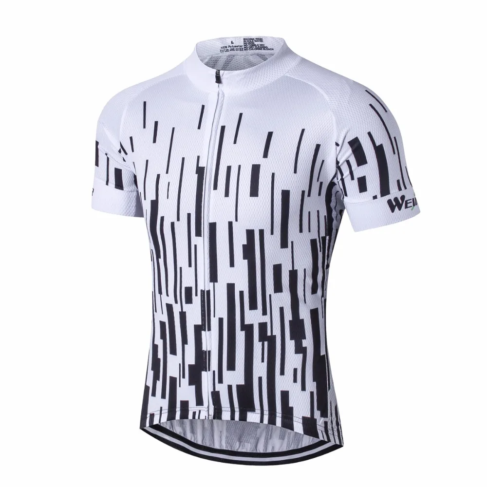 White Cycling Jersey Men bike clothing bicycle top Ropa Ciclismo