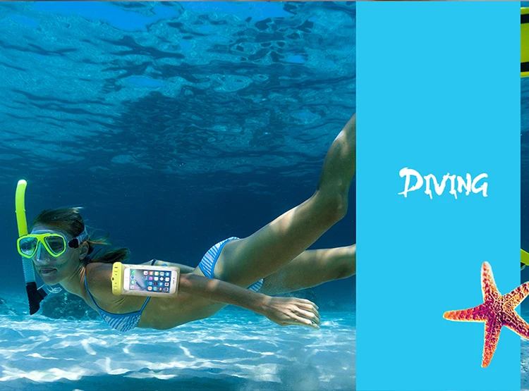 FLOVEME 6," универсальная водонепроницаемая сумка IPX8 для подводного плавания водонепроницаемый чехол для телефона для samsung S8 S9 для iPhone X 8 7 5S