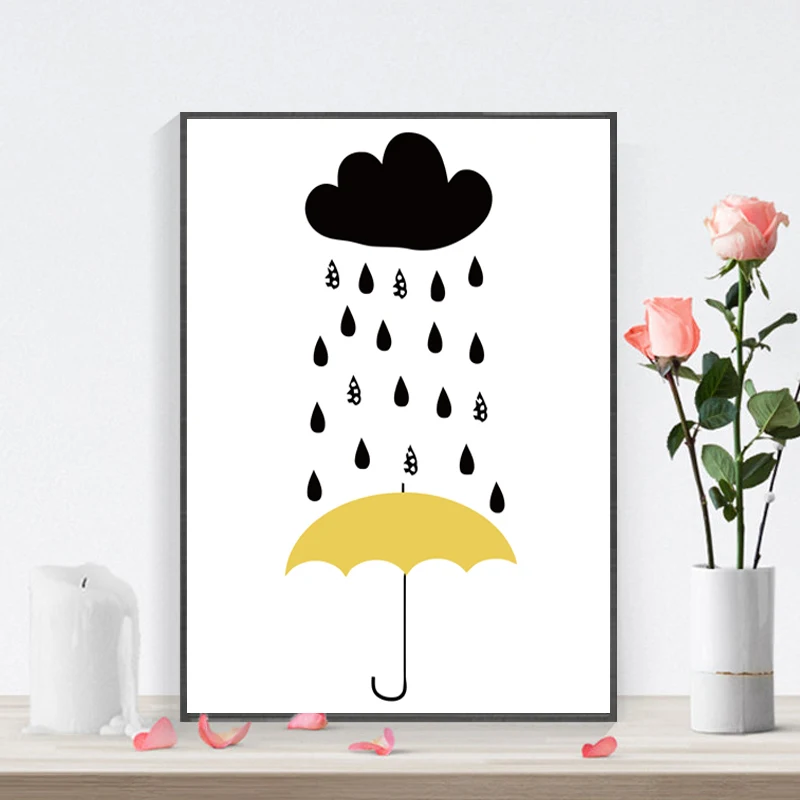 

Cartoon Posters Prints Never Grow Up Children Wall Art Canvas Painting Rabbit Wall Pictures For Living Room HD2327