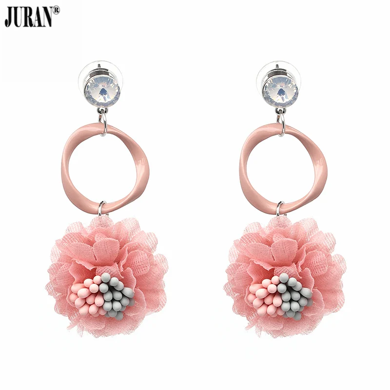 

Fashion New Arrival Flower Shape Crystal Earrings For Women Pendientes Mujer Moda Statement Earring Wholesale