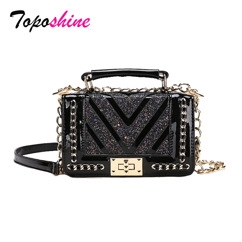 

The New Spring Simple Personality Bag Female Korean Casual Sequins Small Square Bag Fashion Wild Shoulder Messenger Bag Tide