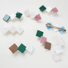 1 шт. Новое поступление корейская мода дизайн квадратная акриловая жемчужная заколка светлый цвет для женщин и девочек аксессуары для волос