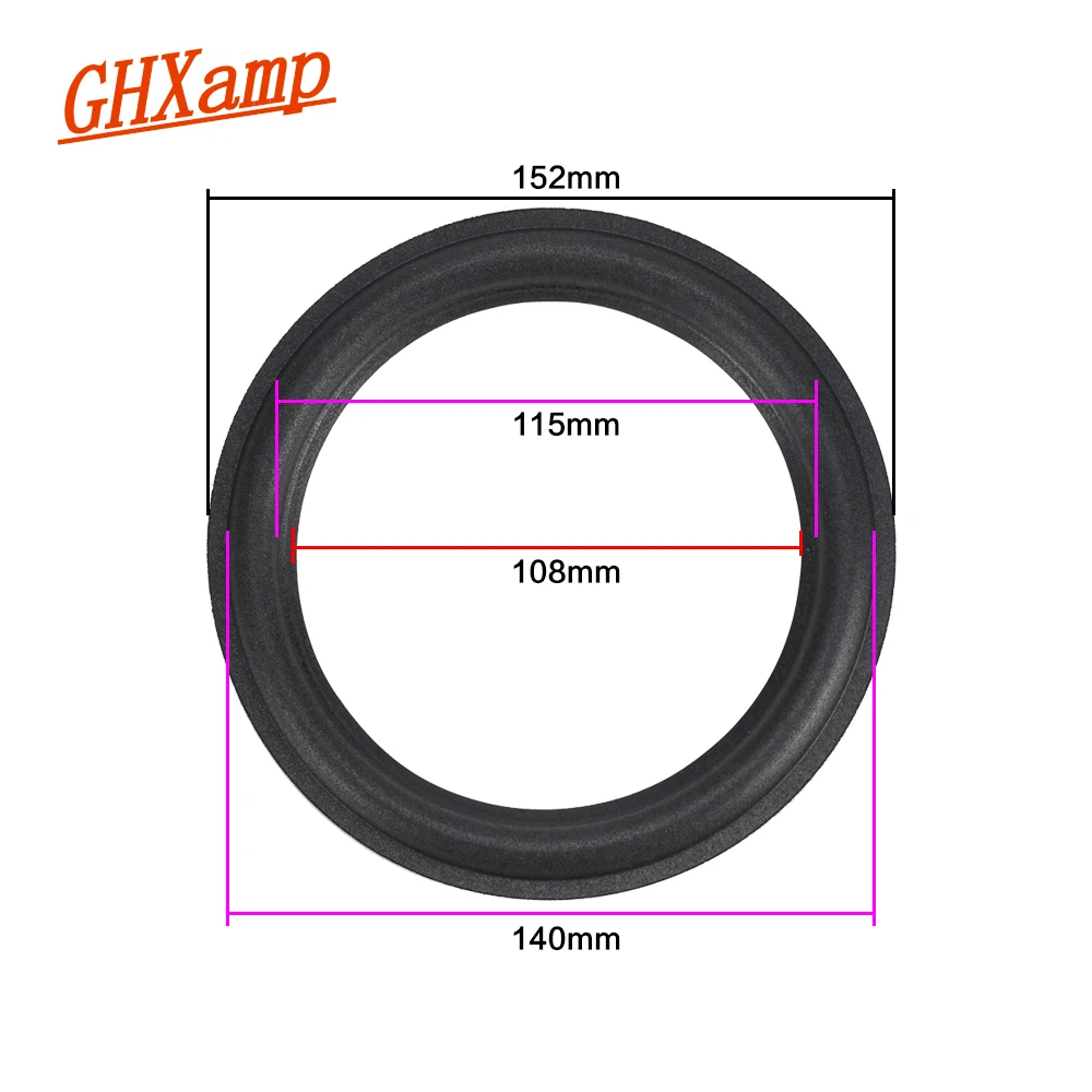 GHXAMP 2PCS 6 INCH 152MM Woofer Bass Speaker foam side KTV speaker