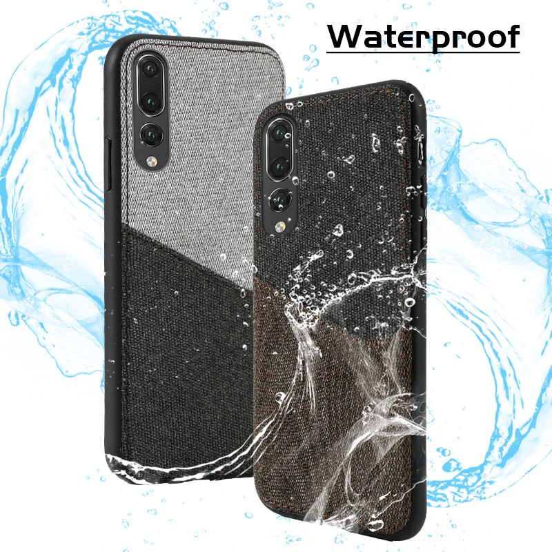 Canvas Phone Case For Huawei P30 P10 Plus P20 Lite Mate 9 10 Pro P SMART 2019 stitching Card