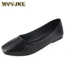 MVVJKE/женские балетки на плоской подошве, обувь с квадратным носком на мягкой подошве, женские дышащие лоферы с низким верхом без шнуровки, повседневная обувь, большие размеры 43-34, зеленый цвет
