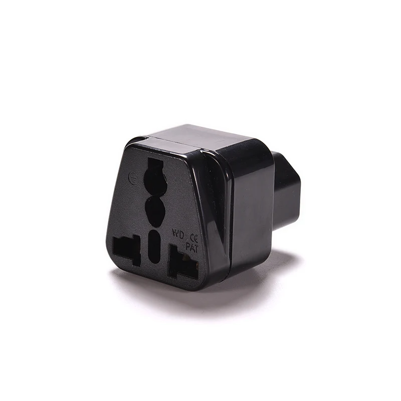 1PC C14 To Universal Socket Adapter Black Female Socket To Pro IEC 320 PDU UPS C14 3