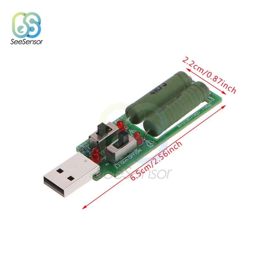 USB резистор DC электронная нагрузка с регулируемым переключателем 5 в 1A/2A/3A емкость батареи напряжение тестер сопротивления разряда