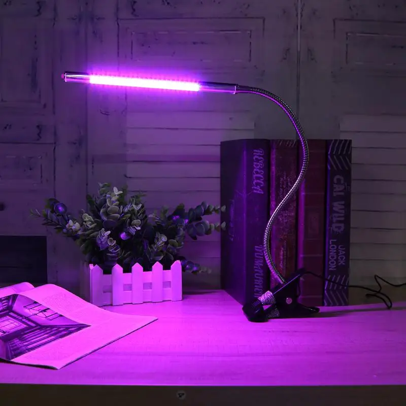 

5W 24 LED Professional Plant Growing Light Adjustable Hydroponic USB Full Spectrum Plant Growth Desk Lamp 3 Modes Clamp Light