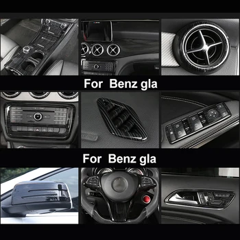 

Carbon Drill Plastic Stickers Center Air Outlet Frame Cover Plastic Volume Sound Cover for benz A class CLA220 gla Accessory