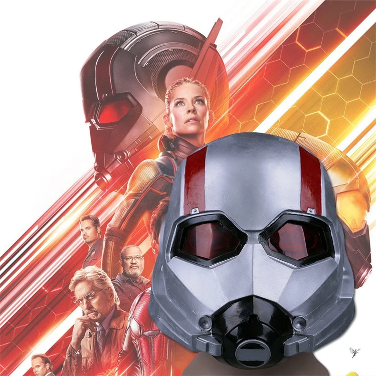 

2018 Movie Ant-Man and the Wasp Ant Man Cosplay Helmet Scott Lang Superhero Latex Full Head Mask Adult Unisex Props Halloween