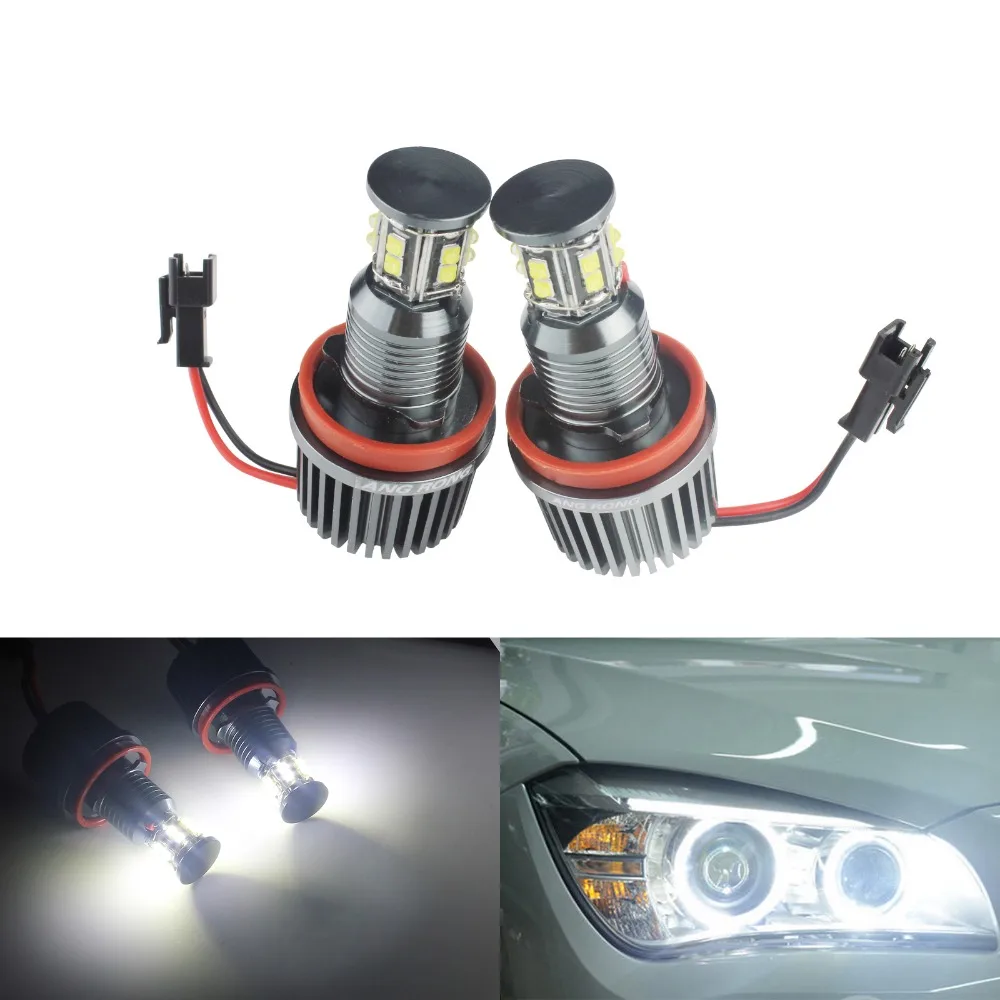 ANGRONG H8 120 Вт светодиодные галогенные лампы Angel Eyes для BMW E90 E92 E60 E61 X5 X6 Z4|Аксессуары