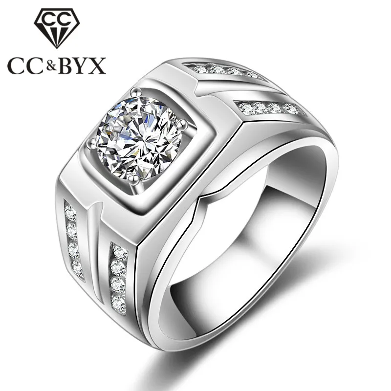 

CC Rings For Men Luxury Gentlemen Engagement Ringen Bridegroom Wedding Jewelry Love Promise Bijoux Anillos CC654