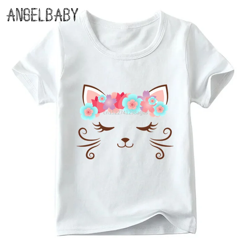 puseky Toddler Baby Girls Cute Cat T-Shirt+Floral Shorts Kids Summer Clothes Set 