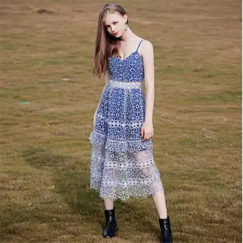 

2019 Dress Sexy Celebrity Backless Spaghetti Strap Women Lace Patchwork Sleeveless Night Club Bandage Body con Dresses Wholesale