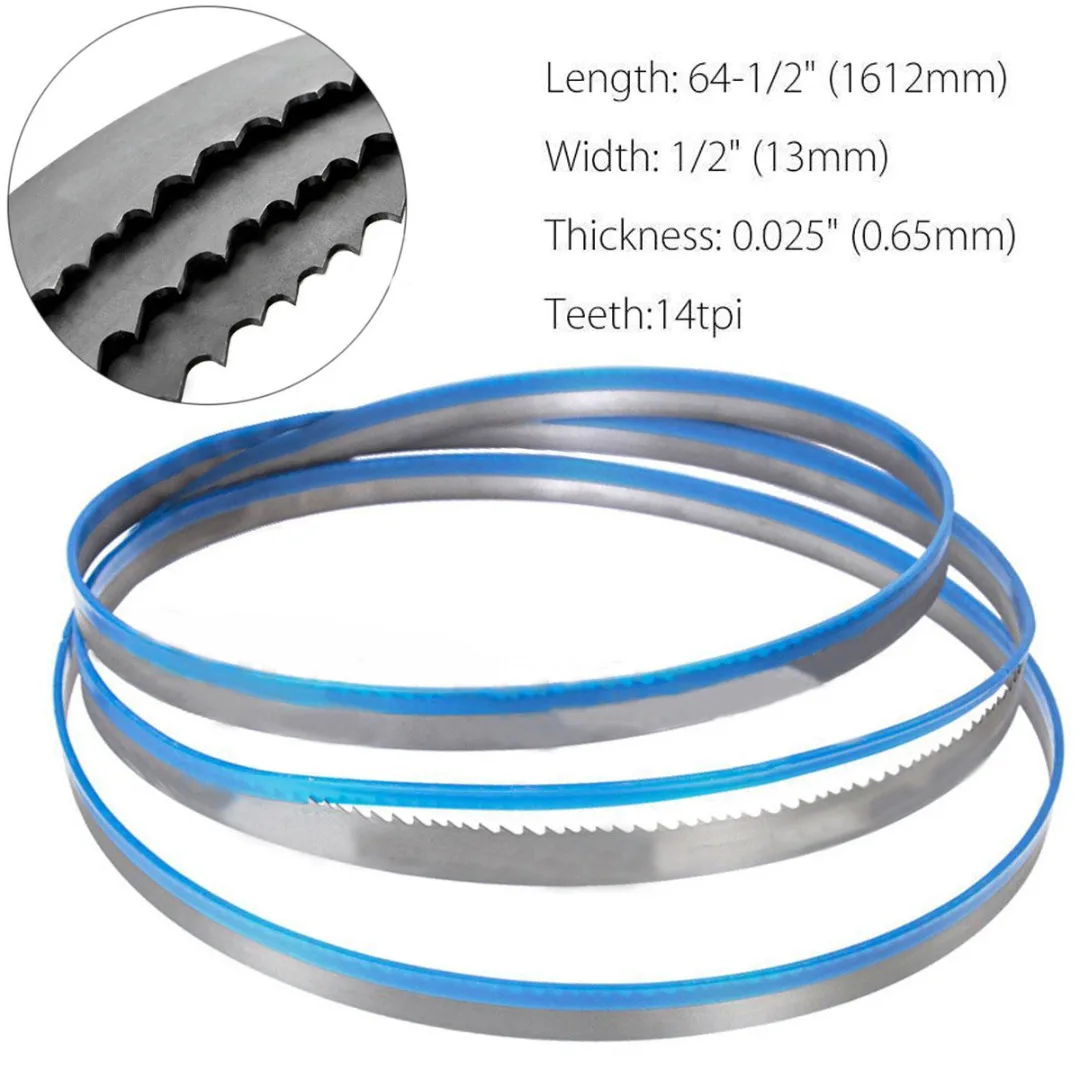 1pcs 64-1/2'' x 1/2'' x 14tpi M42 Bi-metal Band Saw Blades Tool for Cutting Metal