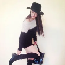 Натуральный норковый кашемировый свитер женский настоящий норковый меховая кашемировая пуловеры зимний свитер s 270