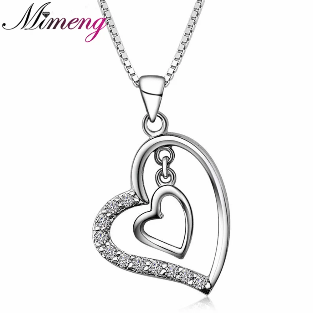 AAA 100 925 Sterling Silver Necklaces Hearts and Arrows Necklaces