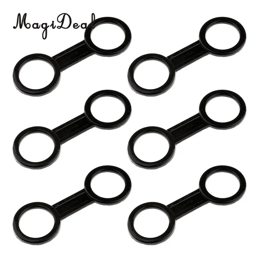MagiDeal 6 Pieces Scuba Diving Snorkeling Snorkel Mask Keeper Holder Retainer Black