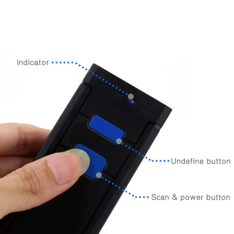 Mj 2877 Портативный карман Беспроводной 2D сканер QR код читателя Bluetooth штрих кода для