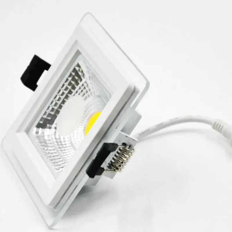 4 шт. светодиодный светильник с регулируемой яркостью 7 Вт 10 Вт 12 Вт 15 Вт COB светодиодный панельный светильник AC85-265V Встраиваемый светодиодный светильник с регулируемой яркостью