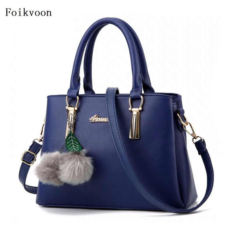 

Foikvoon Litchi Bags Women Handbags Popular PU Leather Ladies Shoulder Bags Colorful Temperament Fashion Women Messenger Bags