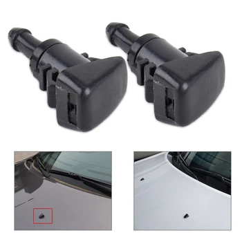 

DWCX New 2Pcs Car 2 Hole Windshield Washer Wiper Water Spray Nozzle 47186 for Chrysler 300 Dodge Avenger Jeep Compass Ram 1500