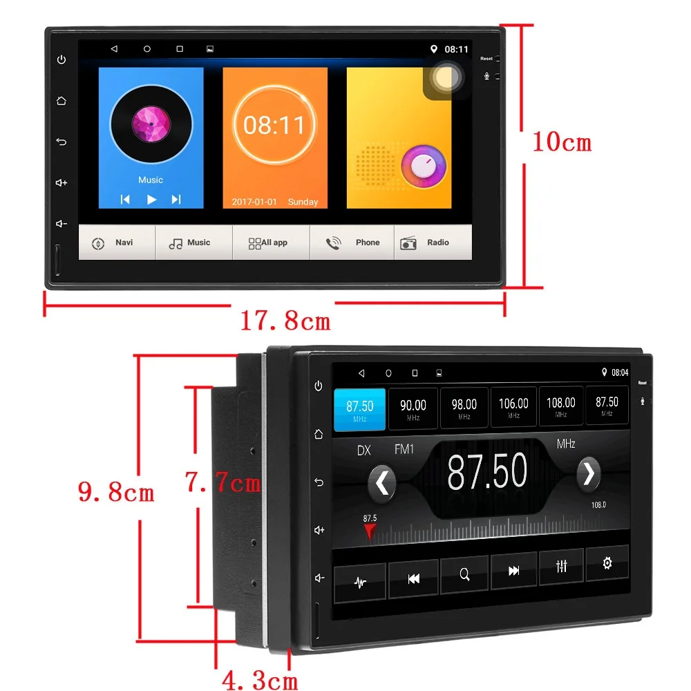 Flash Deal 7 Inch Car Audio Multimedia Player Touch Screen Radio Player GPS Navigation WiFi Bluetooth HD Radio Stereo Auto Player 5
