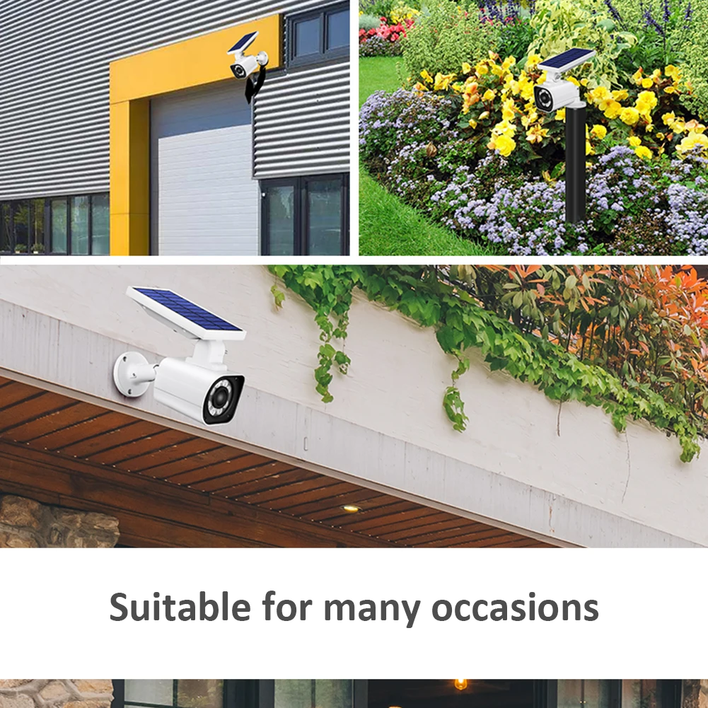 New Solar Induction Light Waterproof IP66 Garden Wall LED Lights For Solar Simulation Surveillance Dummy Camera