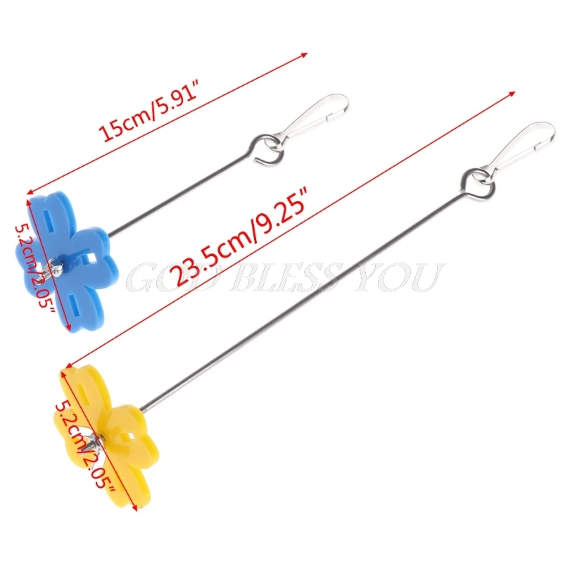 Pet Parrot Fruit Fork Feeding Birds Hang Cage Stainless Steel Parakeet Skewer 2 Size Bird Feeders Cockatiel