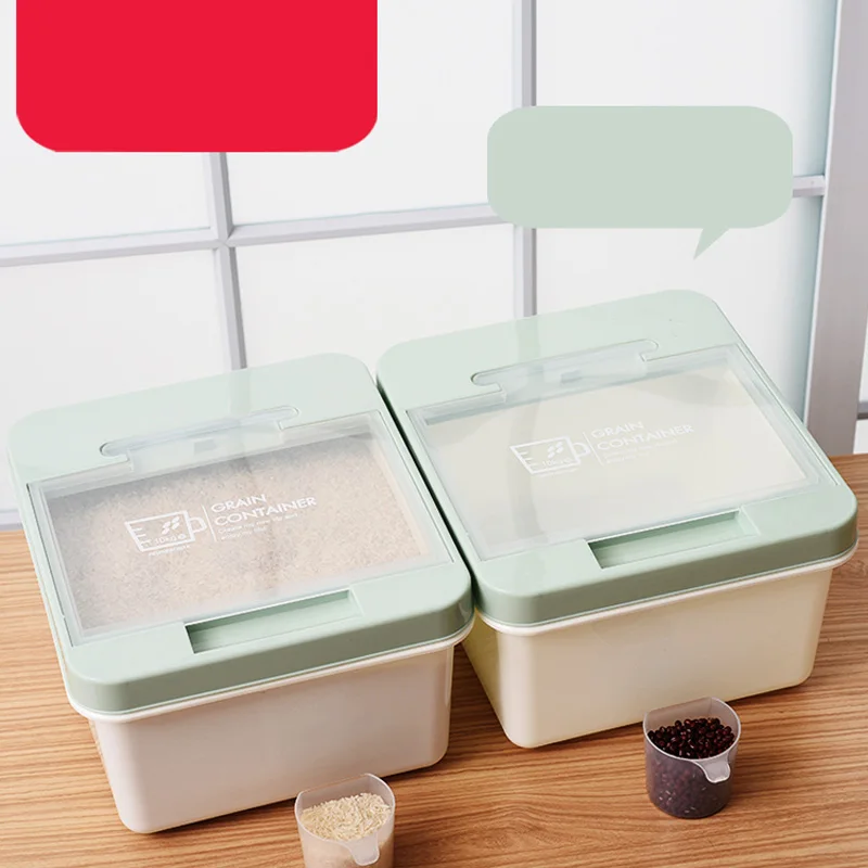 20/30/50 Catty Grain Rice Home Kitchen Clear Cover Storage Box Holder Organizer Case Flour Cereal Snacks Seal Container Boxes
