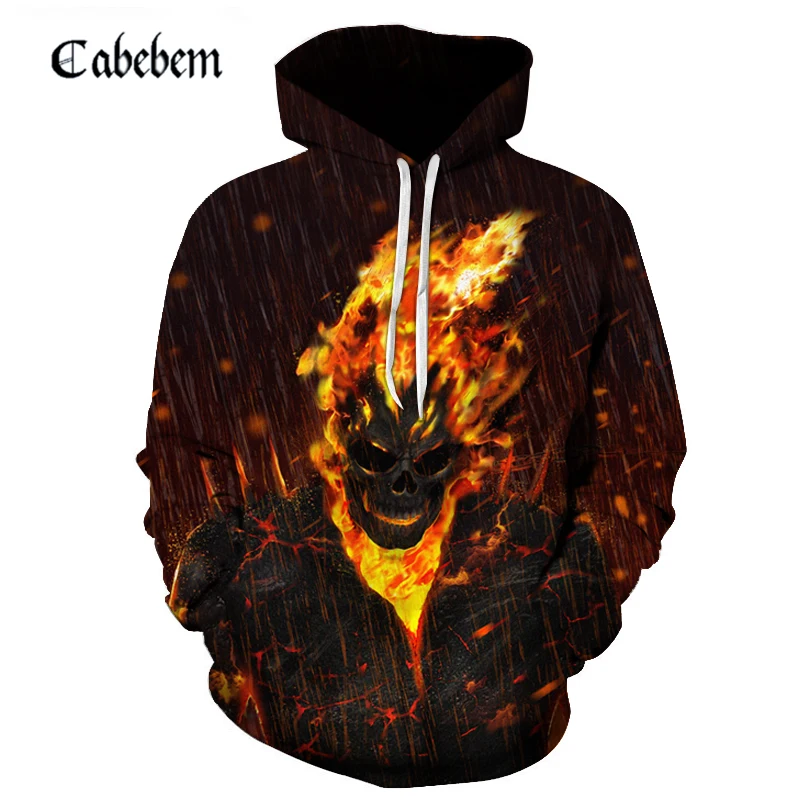 

Brand clothing hoodie men's / women's 3D Sweatshirt printing colorful smoke skull unisex hooded shirt Sweatshirt 2019 latest