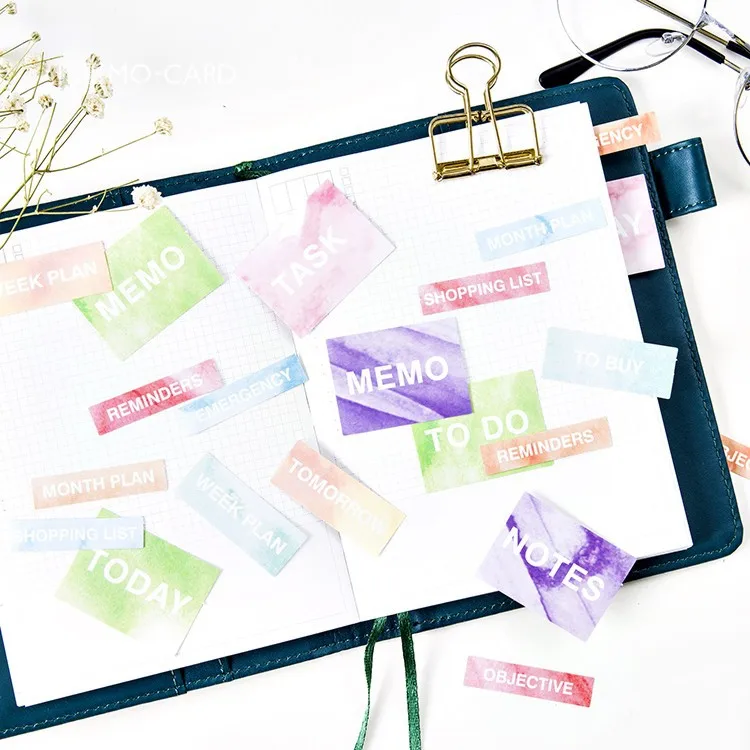 

Multicolor index Label Stickers set Decorative Stationery Stickers Scrapbooking DIY Diary Album Stick Label