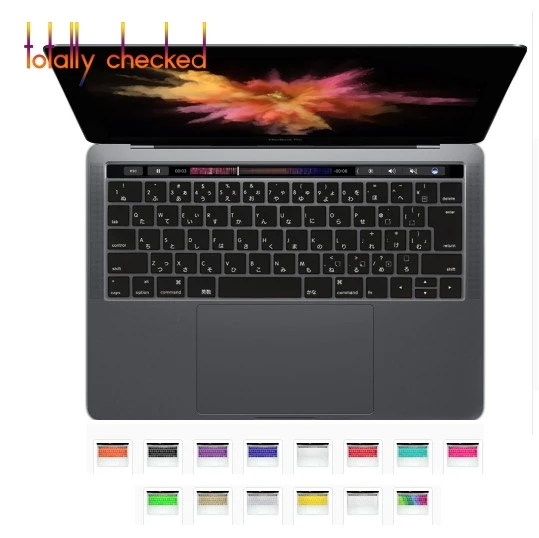 Japanese Silicone Keyboard Cover Skin For MacBook Pro13"15"Touch Bar A2159 A1706 