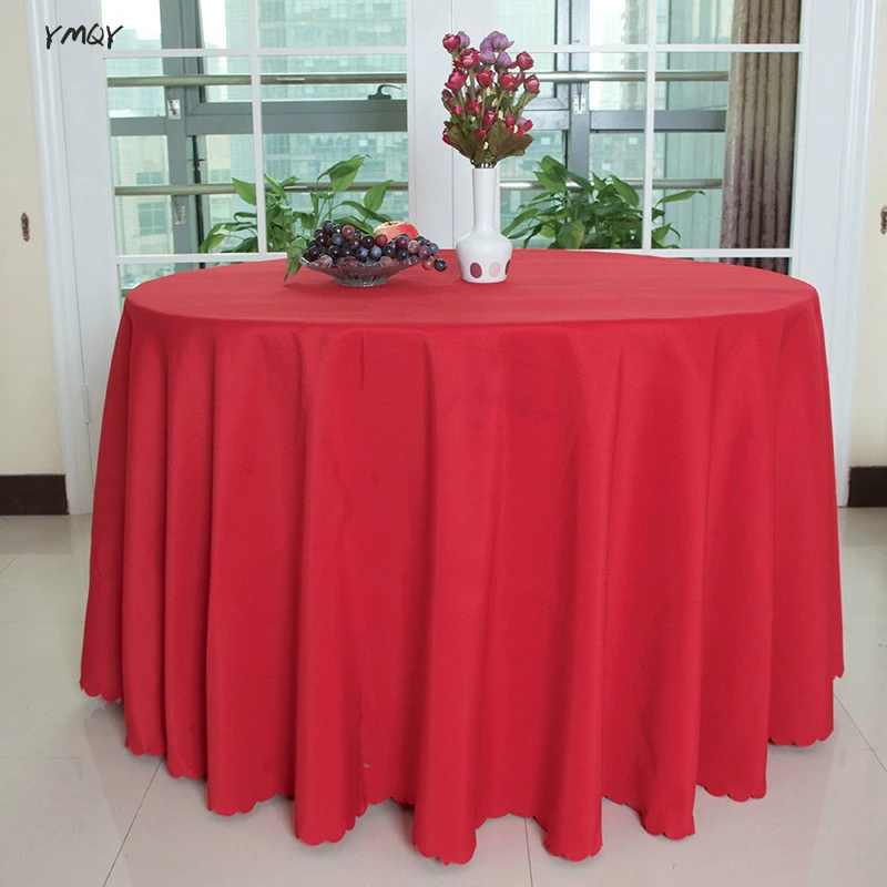

Solid Color Luxry Round/Rectangle Table Covers polyester Table Cloths hotel home Wedding Baby Shower Party Decoration Tablecloth