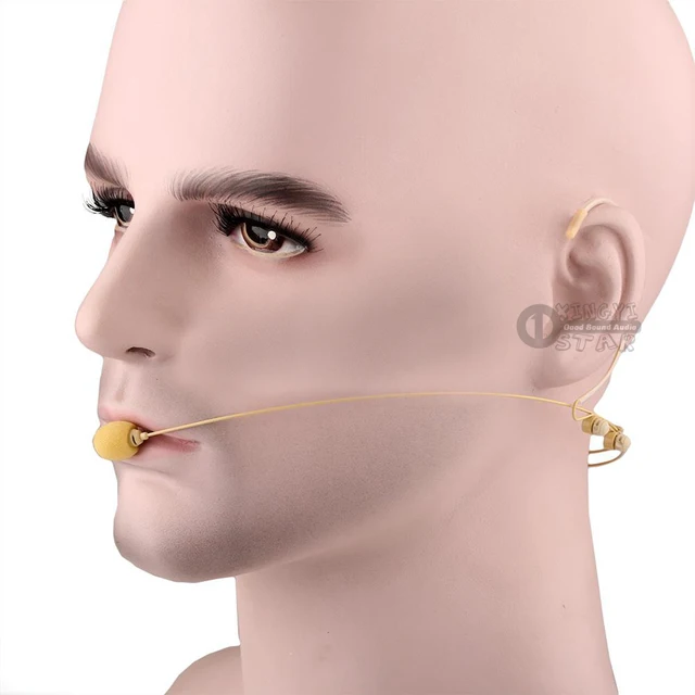 Beige 4 Pins Hirose Plug Headworn Mic Earset Headset Microphone For Audio Technica Wireless Bodypack AEW 4000a T1000a 5000a 5000