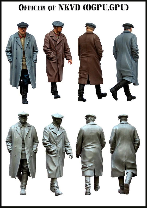 

Resin Kits 1/ 35 officers of NKVD include 2 soldiers figure Resin Not color Model figure DIY TOYS new