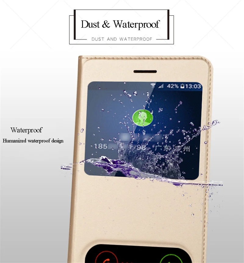 Flip leather case with 2 windows for Nokia 6 (8)