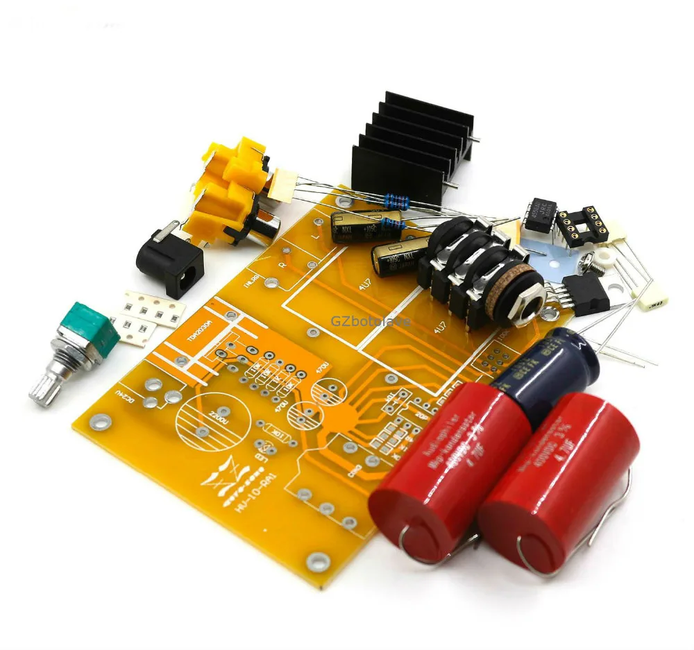 Free shipping HV 10 RA1 Headphone AMP Amplifier Kits Can Use Battery and Power Adapter