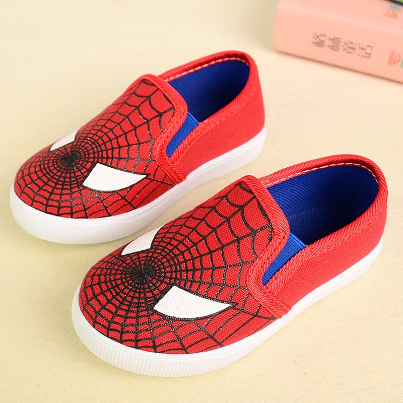 New 2016 Children Cartoon Spiderman Shoes Kids Cute Slip On Sneakers ...