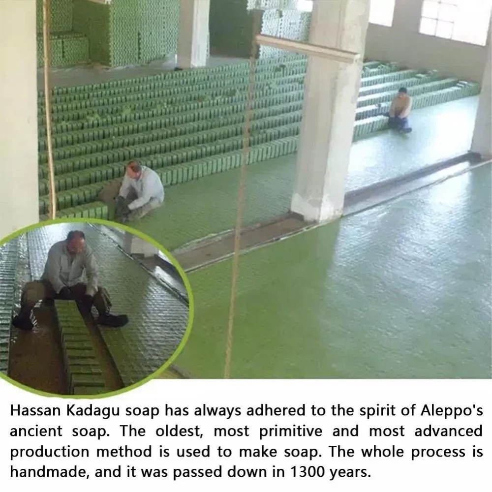 Hassan Kada Olive Oil Handmade Ancient Soap Three-year Dried Handmade Soap Imported from Syrian olive oil Aleppo 12% laurel oil Hassan Kada Olive Oil Handmade Ancient Soap Three-year Dried Handmade Soap Imported from Syrian olive oil Aleppo 12% laurel oil