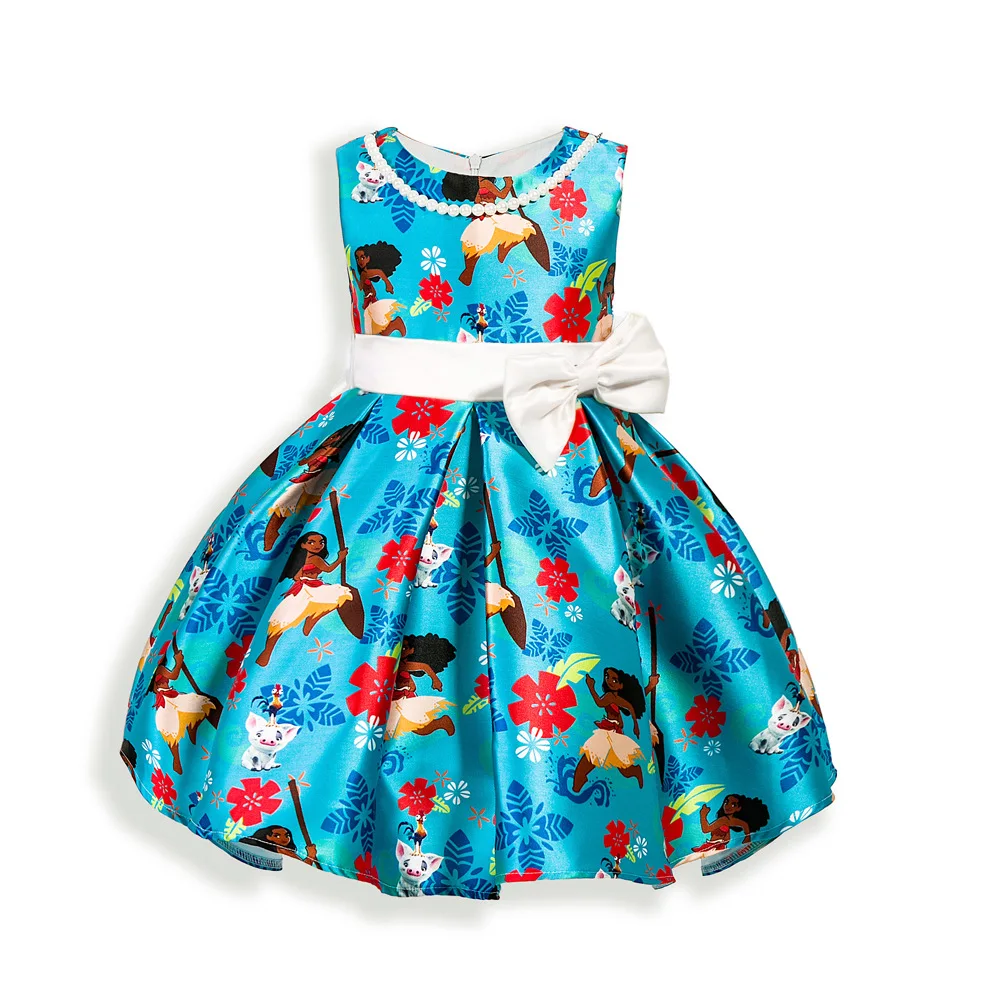 

ZT1687 Printing Princess Dresses Kids Prom Gown Evening Dresss Wedding Party Dress Girls Clothes Tulle Children's Costume