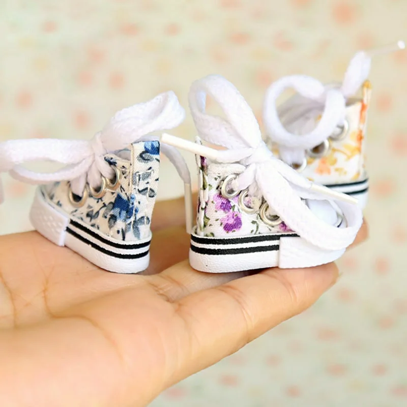

3.6cm Doll's Floral Canvas Blyth doll Shoes for 1/6 bjd, Azone,pullip, Blyth Joint dolls Accessories